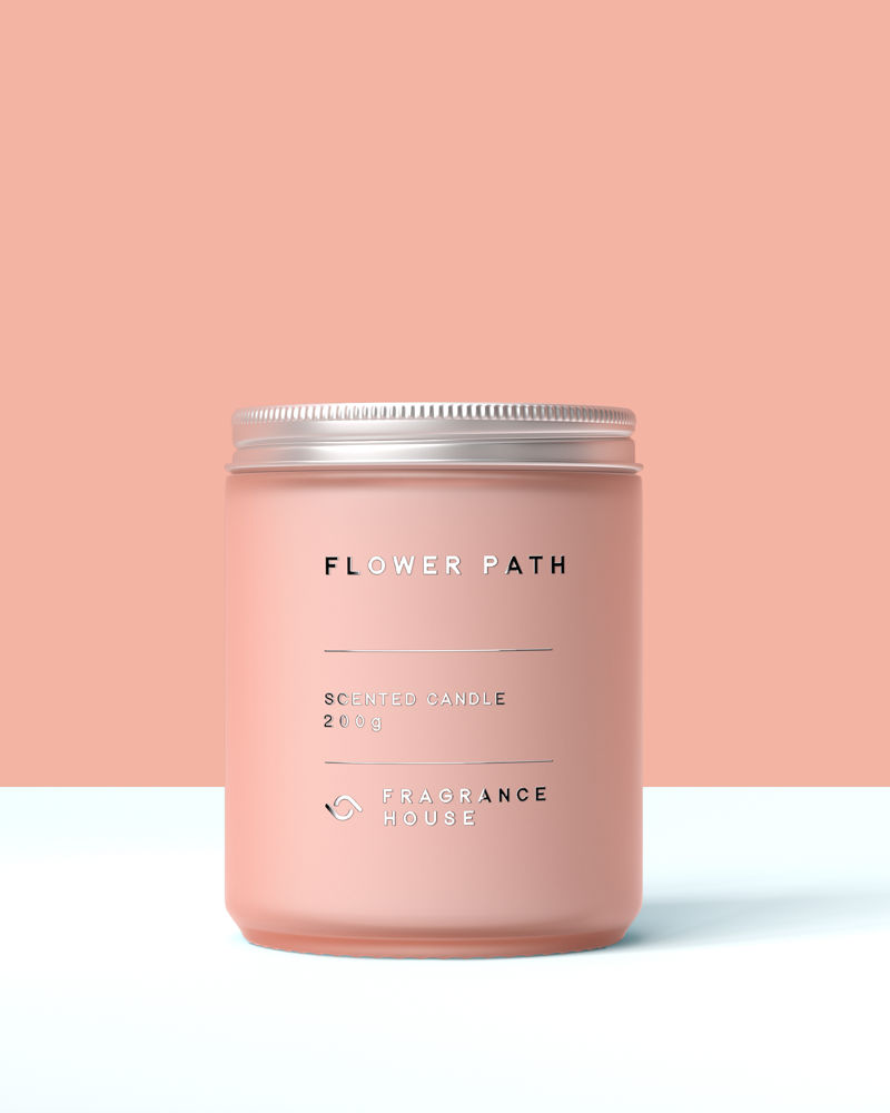 Flower Path scented poured candle 200g