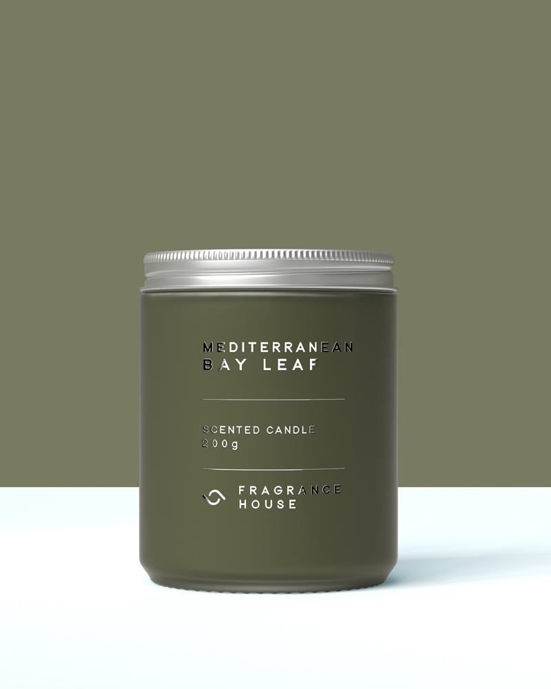 Mediterranean Bay Leaf scented poured candle 200g