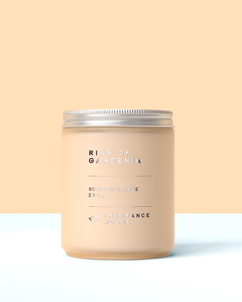 Ring of Gardenia scented poured candle 200g