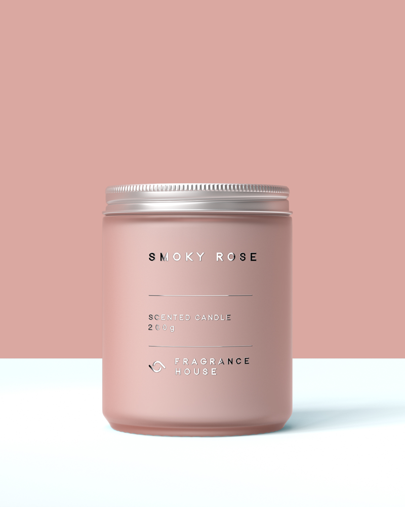 Smoky Rose scented poured candle 200g