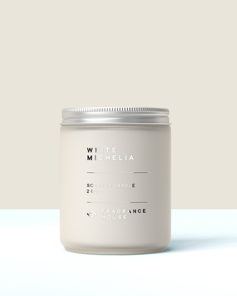 White Michelia scented poured candle 200g