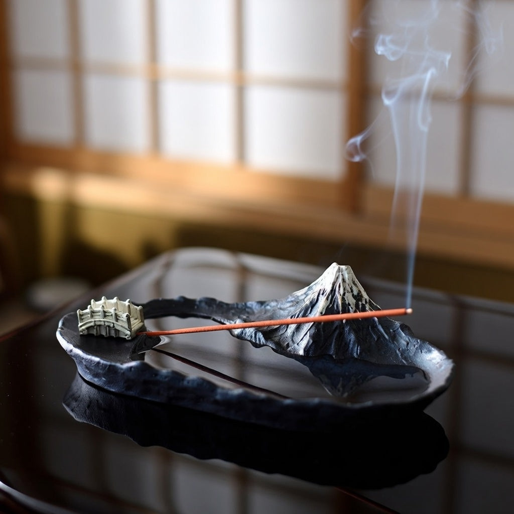 Mt Fuji - Incense Holder blue