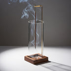 CEREMONY Wooden Incense Holder with Glass Ash Catcher
